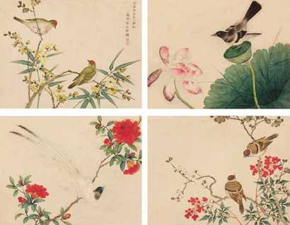 沈振麟 花鸟（十二幅） 镜心